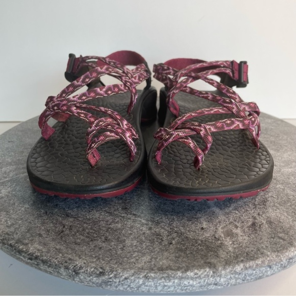 💛 Chaco Z Cloud X2 Black And Purple Pink Strappy Sandals - Picture 2 of 12